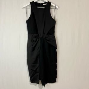 Harlyn Women’s Knot Front Sleeveless Blouson Dress Black Size Small NWOT